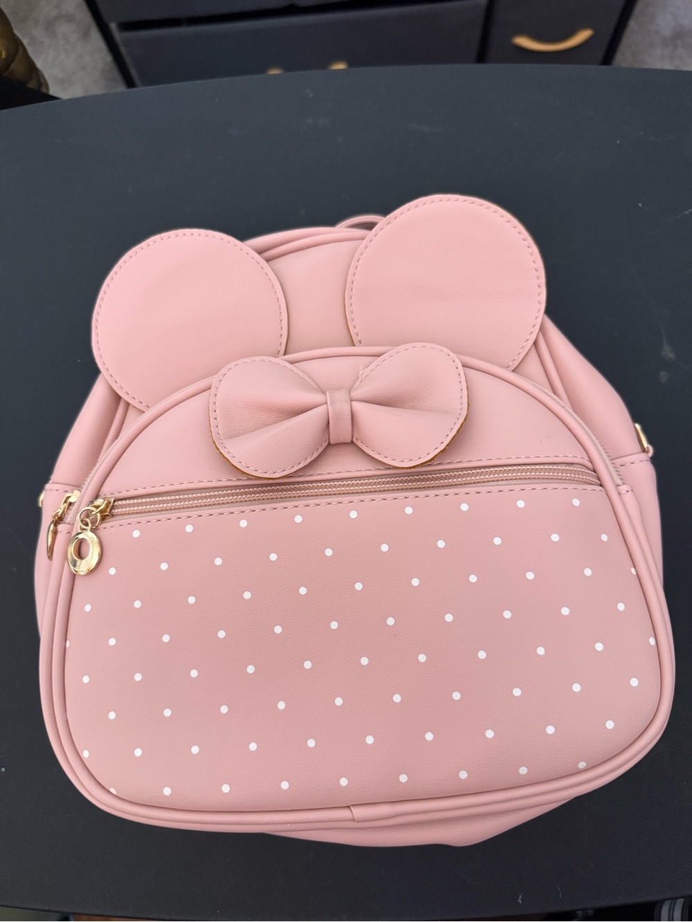 Girls Pink Disney Minnie Mouse Polka Dot Bow Mini Backpack